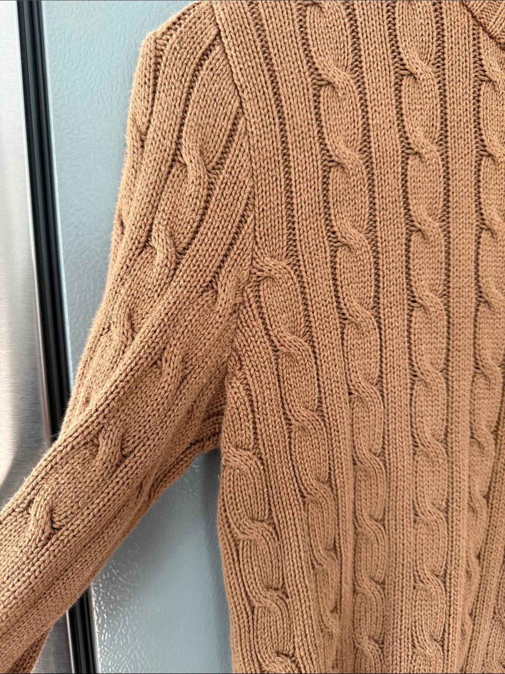 Ralph Lauren Sport Double Layer Mock Neck Cable Sweater Size S - Picture 4 of 8